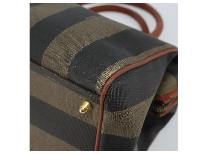 Pequin Borsa a mano in tela Pecan FENDI nera e marrone Auth ep13483 Nero - vista 9