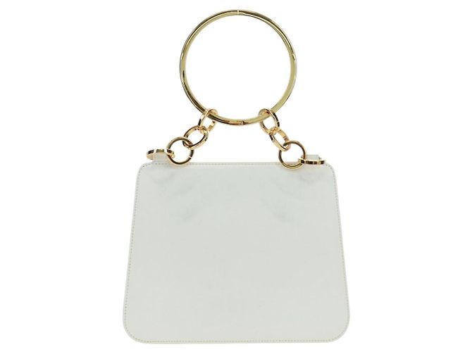 Borsa a mano Salvatore Ferragamo in pelle bianca e oro Auth 171023A Bianco D'oro - vista 2