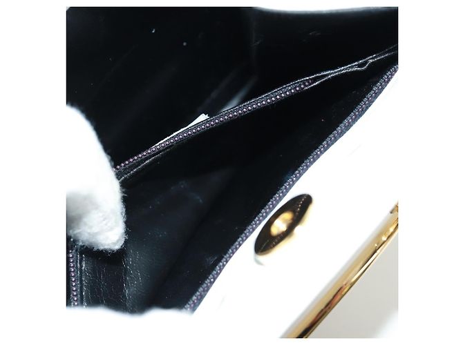 Borsa a mano Salvatore Ferragamo in pelle bianca e oro Auth 171023A Bianco D'oro - vista 23