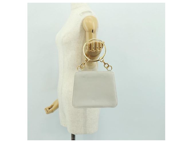 Borsa a mano Salvatore Ferragamo in pelle bianca e oro Auth 171023A Bianco D'oro - vista 24