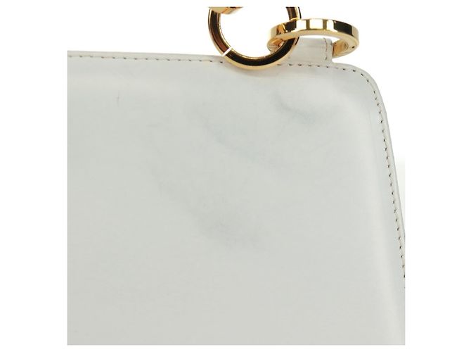 Borsa a mano Salvatore Ferragamo in pelle bianca e oro Auth 171023A Bianco D'oro - vista 3