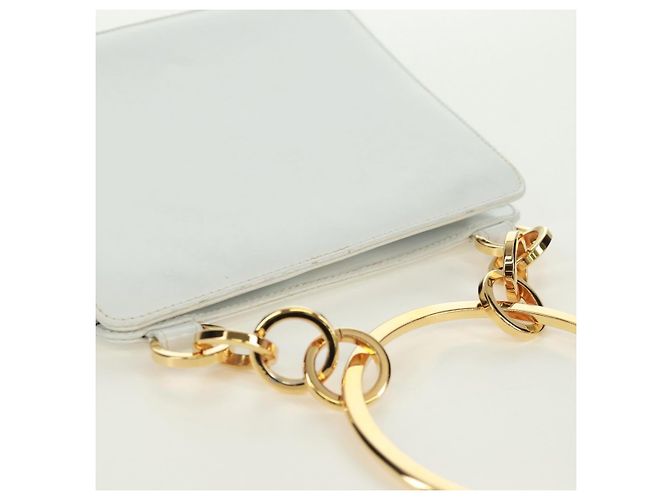 Borsa a mano Salvatore Ferragamo in pelle bianca e oro Auth 171023A Bianco D'oro - vista 7