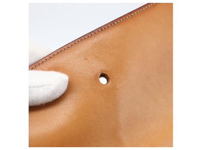 Céline Borsa a spalla circolare in tela Macadam CELINE in pelle PVC marrone e oro Auth fm5157 D'oro - vista 9