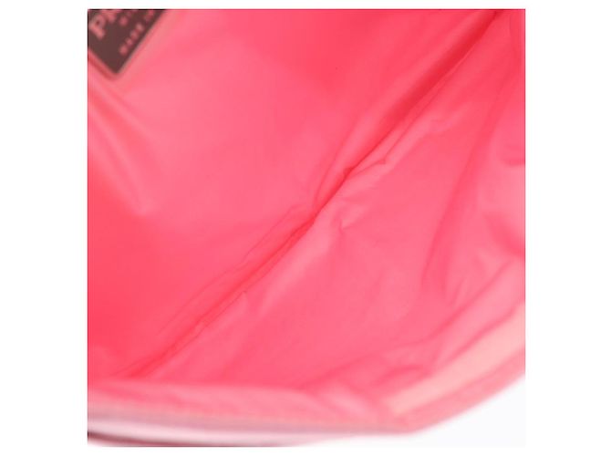 PRADA Borsa sportiva in nylon rosa argento Auth 172263 - vista 11