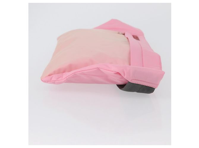 PRADA Borsa sportiva in nylon rosa argento Auth 172263 - vista 3