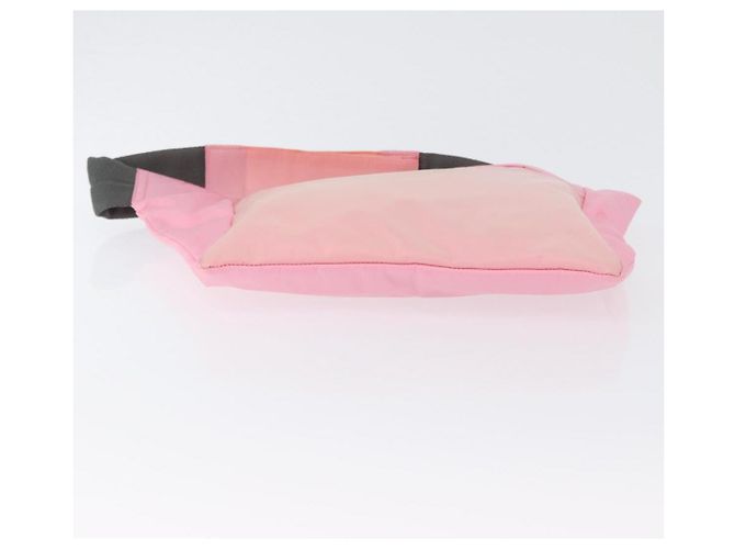 PRADA Borsa sportiva in nylon rosa argento Auth 172263 - vista 5