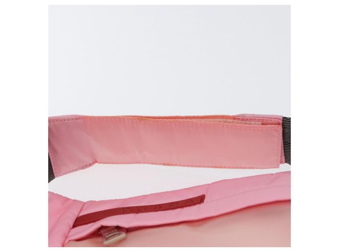 PRADA Borsa sportiva in nylon rosa argento Auth 172263 - vista 8