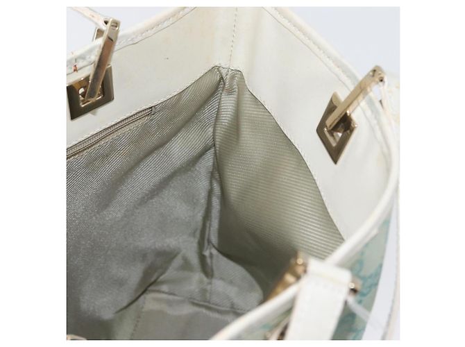GUCCI GG Canvas Tote Bag Gold Hellblau 002 1099 Auth 172258 - Ansicht 19