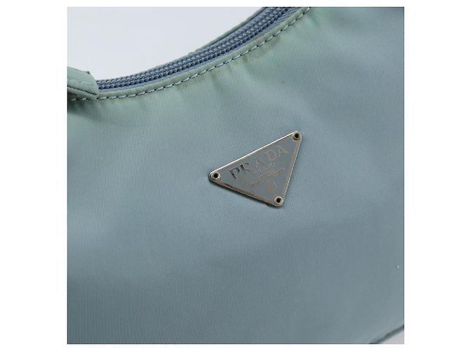 PRADA Handtasche aus Nylon hellblau Silber authentisch 173191A - Ansicht 17