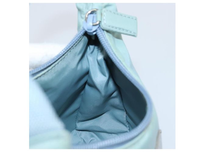 PRADA Handtasche aus Nylon hellblau Silber authentisch 173191A - Ansicht 19