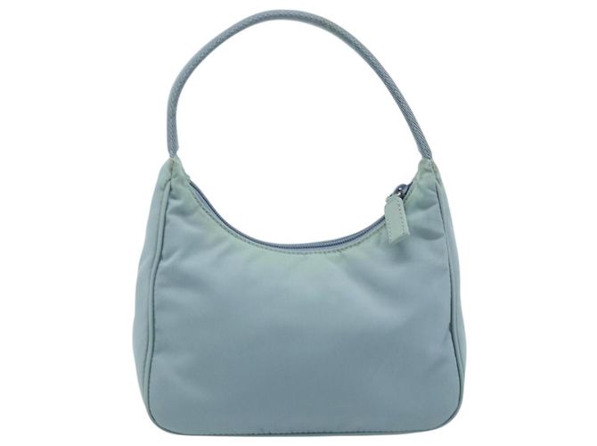 PRADA Handtasche aus Nylon hellblau Silber authentisch 173191A - Ansicht 2