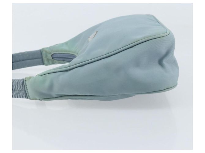 PRADA Handtasche aus Nylon hellblau Silber authentisch 173191A - Ansicht 4
