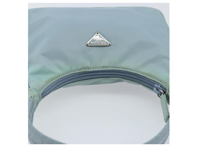 PRADA Handtasche aus Nylon hellblau Silber authentisch 173191A - Ansicht 6