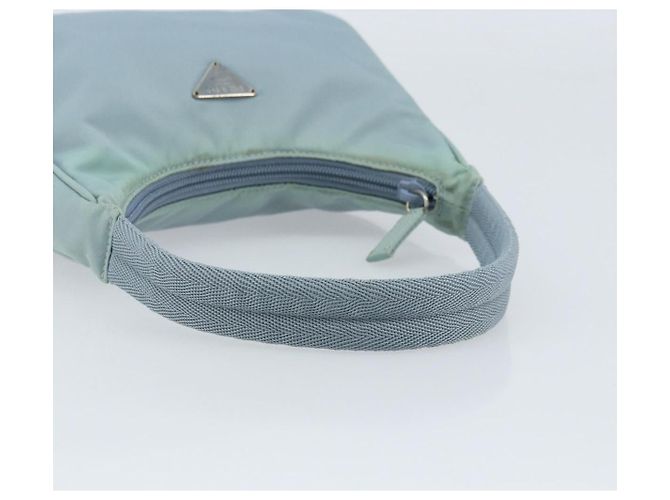 PRADA Handtasche aus Nylon hellblau Silber authentisch 173191A - Ansicht 7