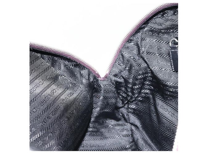 Borsa Boston PRADA in nylon viola argento autentica ep13475 Porpora - vista 23