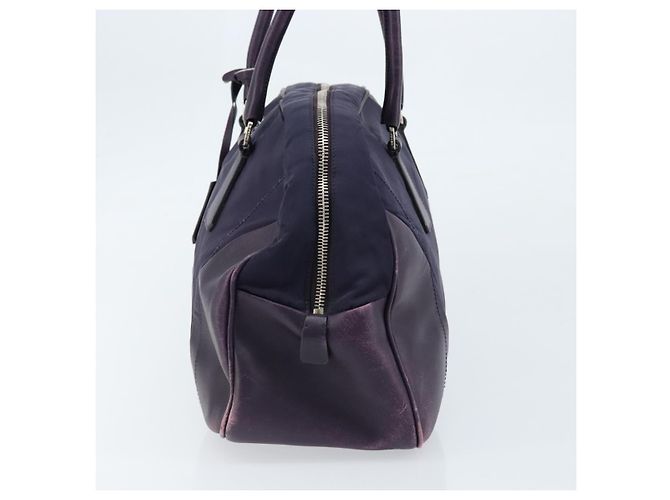 Borsa Boston PRADA in nylon viola argento autentica ep13475 Porpora - vista 3