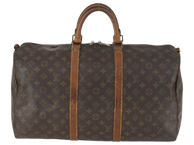 LOUIS VUITTON Borsa Boston Monogram Keepall 50 M41426 LV Auth 169807 Monogramma - vista 13