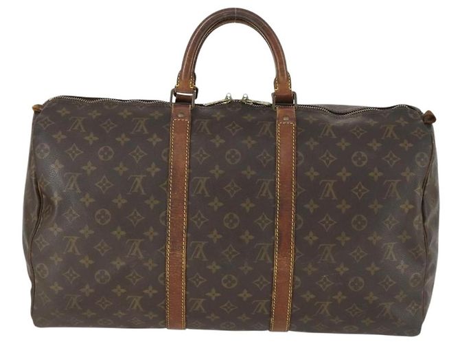 LOUIS VUITTON Borsa Boston Monogram Keepall 50 M41426 LV Auth 169807 Monogramma - vista 2