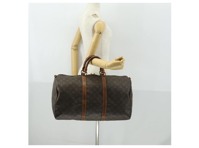 LOUIS VUITTON Borsa Boston Monogram Keepall 50 M41426 LV Auth 169807 Monogramma - vista 22