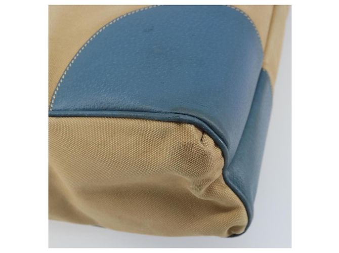 PRADA Tote Bag aus Canvas Beige Silber Authentisch 171123 Blau - Ansicht 16