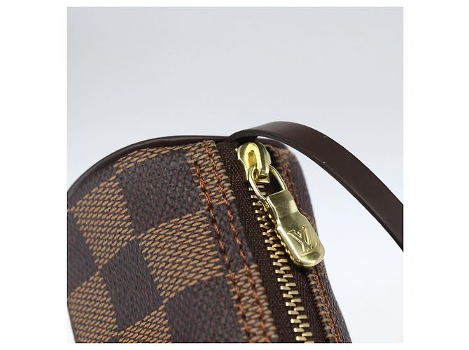 LOUIS VUITTON Pouch Papillon Damier Ebene Auth LNZ267 - vista 10