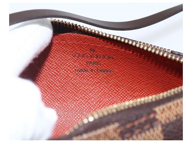 LOUIS VUITTON Pouch Papillon Damier Ebene Auth LNZ267 - vista 11