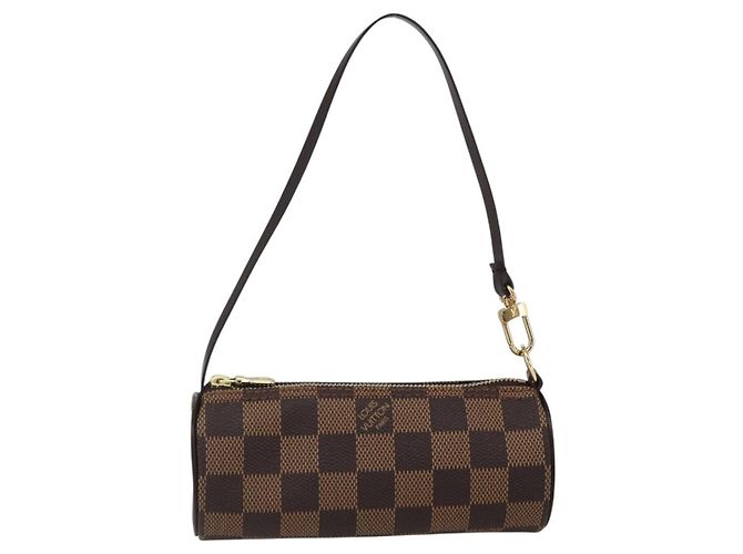 LOUIS VUITTON Pouch Papillon Damier Ebene Auth LNZ267 - vista 13