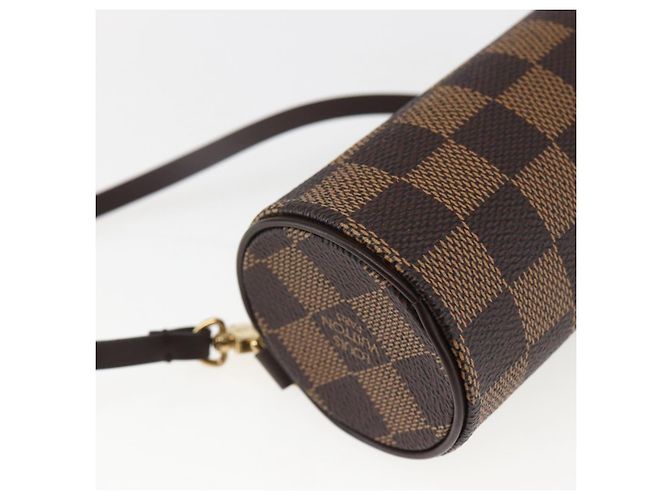 LOUIS VUITTON Pouch Papillon Damier Ebene Auth LNZ267 - vista 17