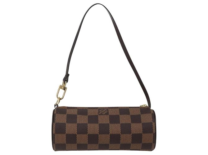 LOUIS VUITTON Pouch Papillon Damier Ebene Auth LNZ267 - vista 2