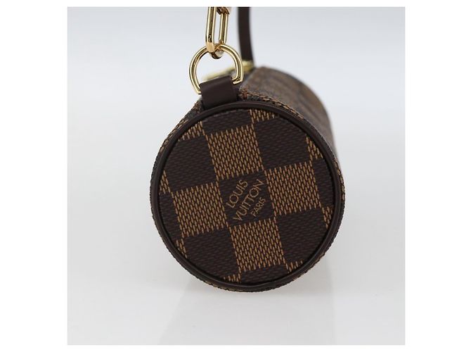 LOUIS VUITTON Pouch Papillon Damier Ebene Auth LNZ267 - vista 4