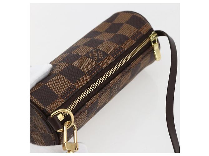 LOUIS VUITTON Pouch Papillon Damier Ebene Auth LNZ267 - vista 6