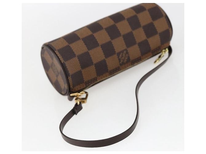 LOUIS VUITTON Pouch Papillon Damier Ebene Auth LNZ267 - vista 7