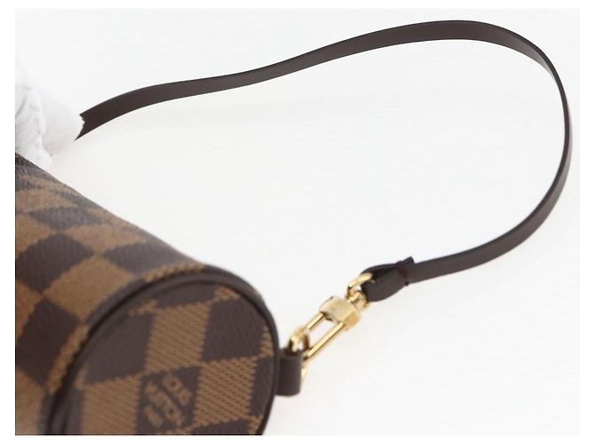LOUIS VUITTON Pouch Papillon Damier Ebene Auth LNZ267 - vista 8