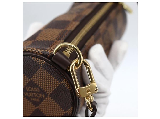LOUIS VUITTON Pouch Papillon Damier Ebene Auth LNZ267 - vista 9