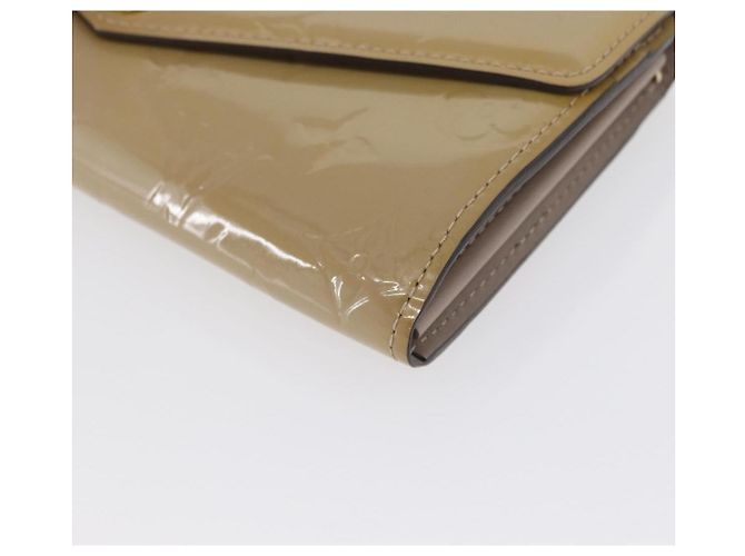 LOUIS VUITTON Vernis Cartera Sarah Long Wallet Beige M90407 LV Auth ki6451V - vista 14