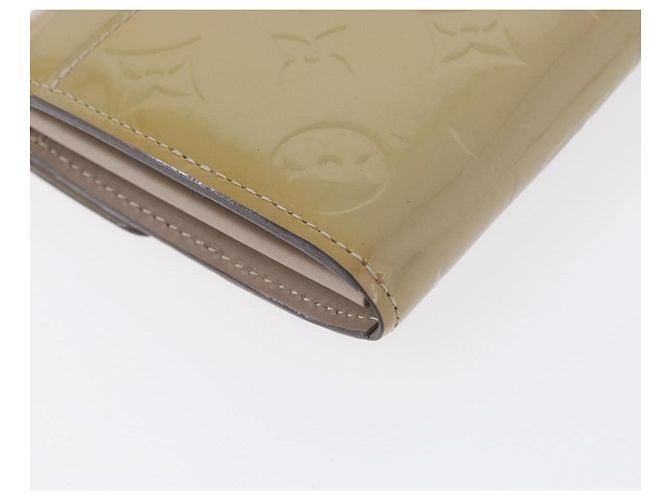 LOUIS VUITTON Vernis Cartera Sarah Long Wallet Beige M90407 LV Auth ki6451V - vista 15