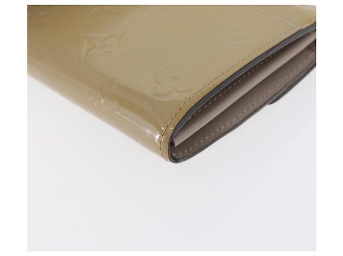 LOUIS VUITTON Vernis Cartera Sarah Long Wallet Beige M90407 LV Auth ki6451V - vista 16