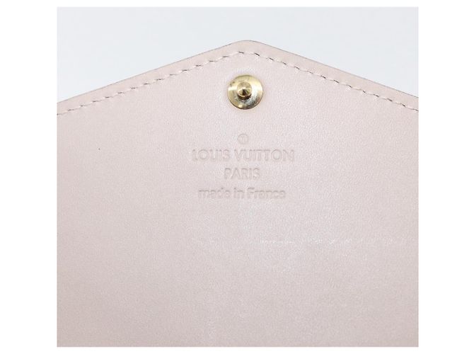 LOUIS VUITTON Vernis Cartera Sarah Long Wallet Beige M90407 LV Auth ki6451V - vista 18