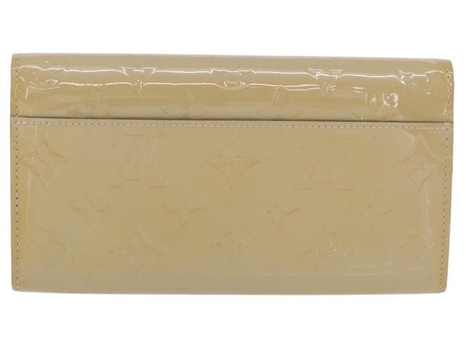 LOUIS VUITTON Vernis Cartera Sarah Long Wallet Beige M90407 LV Auth ki6451V - vista 2