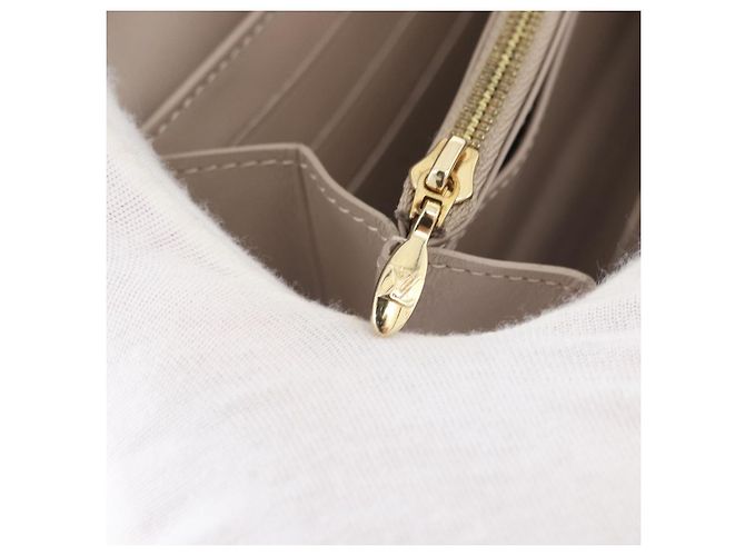 LOUIS VUITTON Vernis Cartera Sarah Long Wallet Beige M90407 LV Auth ki6451V - vista 24