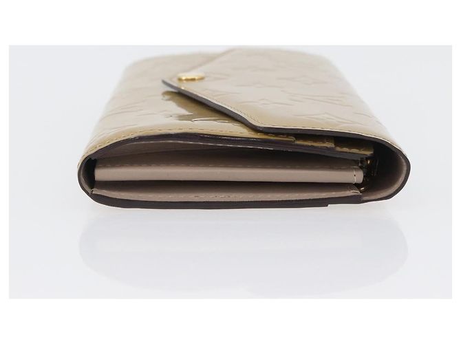 LOUIS VUITTON Vernis Cartera Sarah Long Wallet Beige M90407 LV Auth ki6451V - vista 3