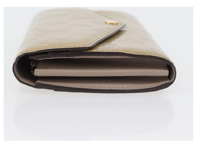 LOUIS VUITTON Vernis Cartera Sarah Long Wallet Beige M90407 LV Auth ki6451V - vista 4