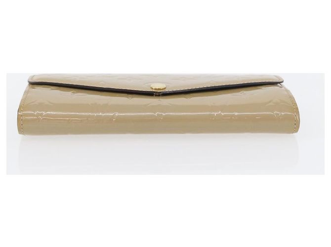 LOUIS VUITTON Vernis Cartera Sarah Long Wallet Beige M90407 LV Auth ki6451V - vista 6
