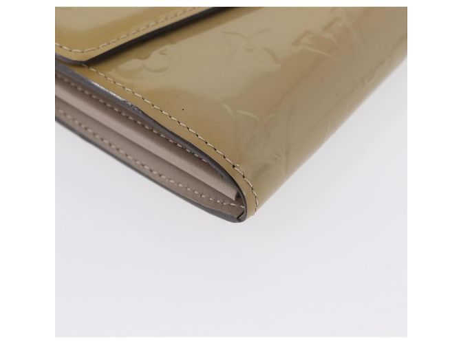 LOUIS VUITTON Vernis Cartera Sarah Long Wallet Beige M90407 LV Auth ki6451V - vista 7