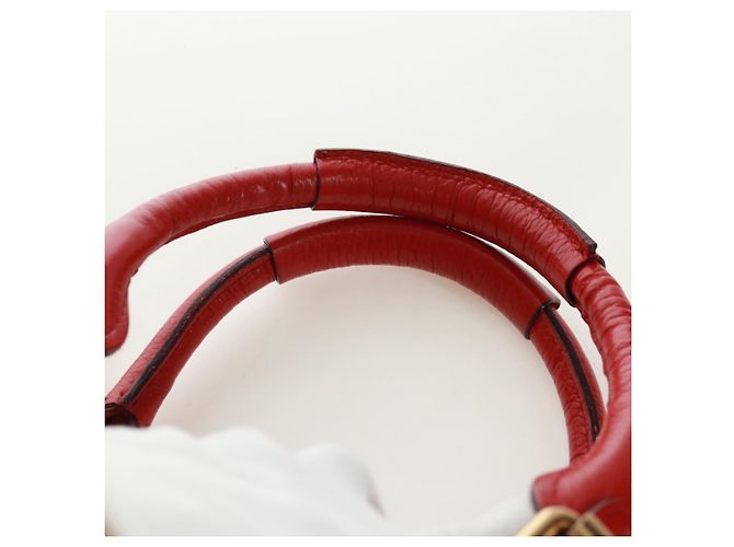 Chloé Borsa a mano Chloe Paddington in pelle rossa e oro Auth am10806V Rosso D'oro - vista 14