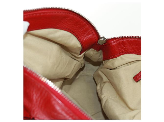 Chloé Borsa a mano Chloe Paddington in pelle rossa e oro Auth am10806V Rosso D'oro - vista 23