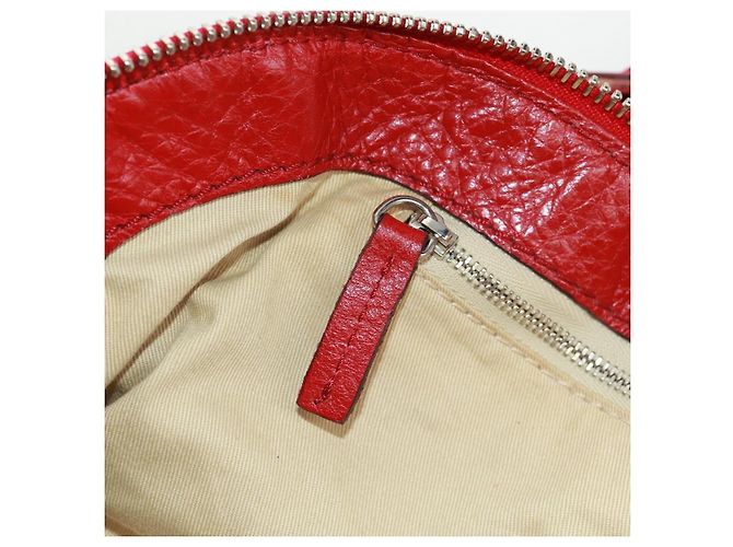 Chloé Borsa a mano Chloe Paddington in pelle rossa e oro Auth am10806V Rosso D'oro - vista 24
