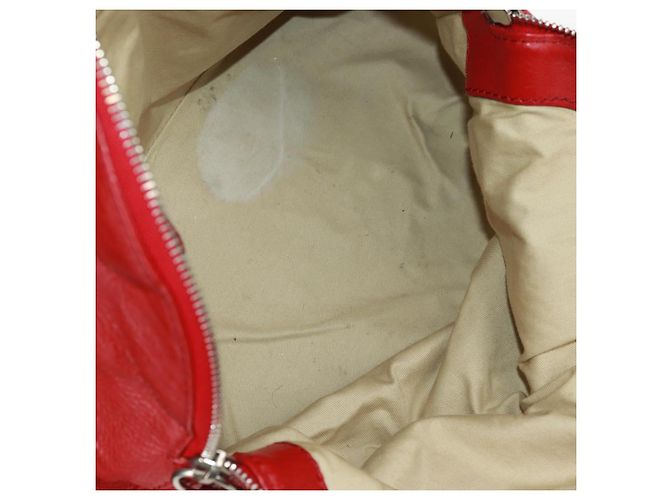 Chloé Borsa a mano Chloe Paddington in pelle rossa e oro Auth am10806V Rosso D'oro - vista 9