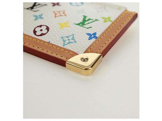 LOUIS VUITTON Multicolor Pochette Cles Coin Purse White M92655 LV Auth 171850V - view 14