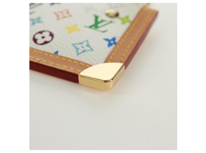 LOUIS VUITTON Multicolor Pochette Cles Coin Purse White M92655 LV Auth 171850V - view 16